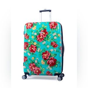 Pioneer Women Floral Carryon Sized Hardshell Suitcase 20” RARE